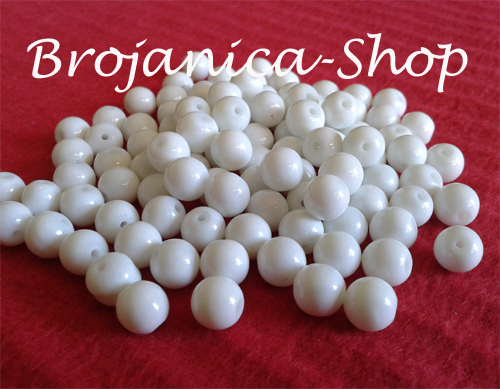 Perle za Brojanice biserne bele 8mm
