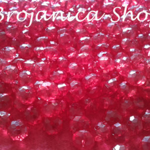 Perle za Brojanice u obliku kristala crvene boje