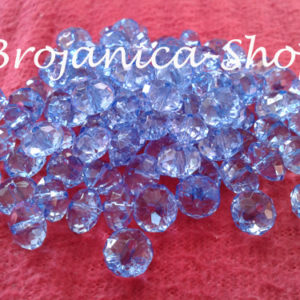 Perle za Brojanice u obliku kristala plave boje