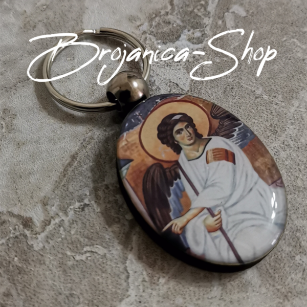 P053 Privezak drveni Beli Andjeo P053 Privezak drveni Beli Andjeo