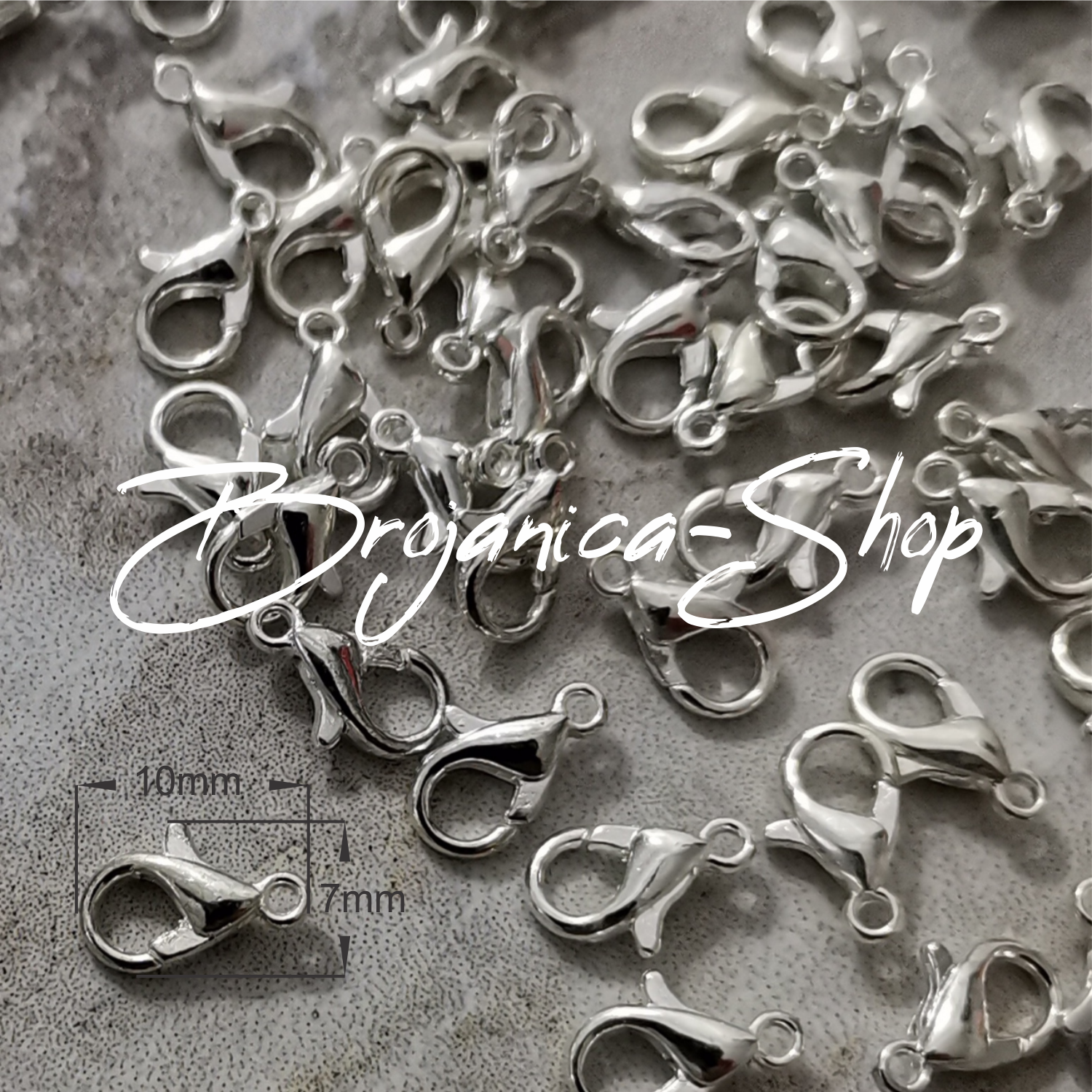 M835 Karabinjer za nakit 10mm u srebrnoj boji